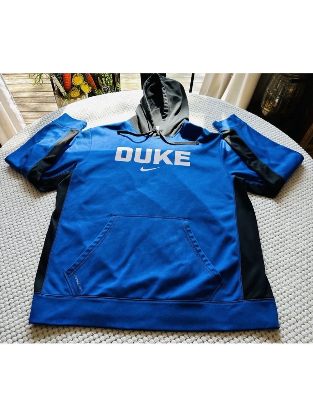 Duke Blue Devils 1838 Men's XL Nike Therma-Fit Blue/Black Hoodie